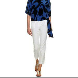 Michael Kors Wellesley Ankle Fit White Pants Sz 0-2 Waist 29" Inseam 28.25"